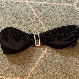 LA Hearts Black Bandeau Bathing suit top